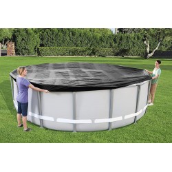 Bestway 58249 Telo di Copertura per Piscina Fuori Terra Rotonda da 4.88 m e Hydrium da 460 x 120 cm