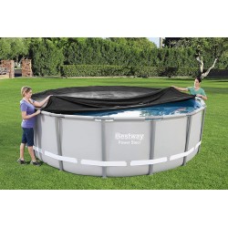 Bestway 58249 Telo di Copertura per Piscina Fuori Terra Rotonda da 4.88 m e Hydrium da 460 x 120 cm