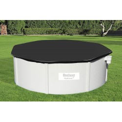 Bestway 58292 Telo di Copertura per Piscina Fuori Terra Rotonda da 396 cm e Hydrium da 360 x 120 cm