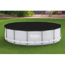 Bestway 58292 Telo di Copertura per Piscina Fuori Terra Rotonda da 396 cm e Hydrium da 360 x 120 cm