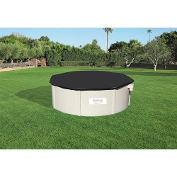 Bestway 58292 Telo di Copertura per Piscina Fuori Terra Rotonda da 396 cm e Hydrium da 360 x 120 cm