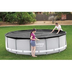 Bestway 58248- Flowclear Pro MAX Power Steel Deluxe Series - Copertura in PVC per piscina, &Oslash; 427 cm