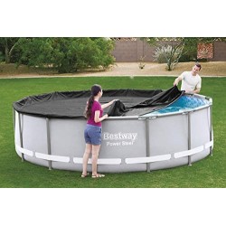 Bestway 58248- Flowclear Pro MAX Power Steel Deluxe Series - Copertura in PVC per piscina, &Oslash; 427 cm