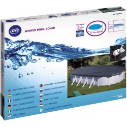 GRE - Copertura invernale per piscina ovale 1000x550 120 gm Polietilene Dim 1115x660