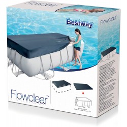 Bestway - 58442 - Copripiscina Power Steel Frame Rettangolare Cm. 282X196X84