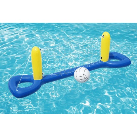 Bestway 52133 - Rete Pallavolo Galleggiante, 244 x 64 cm, Blu/Giallo