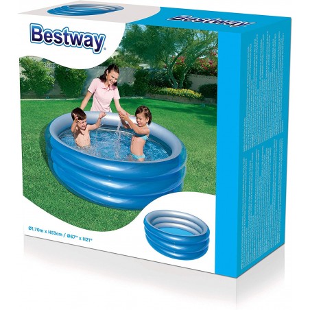 Bestway Piscina Blu Metallica A 3 Anelli Cm. 170X53