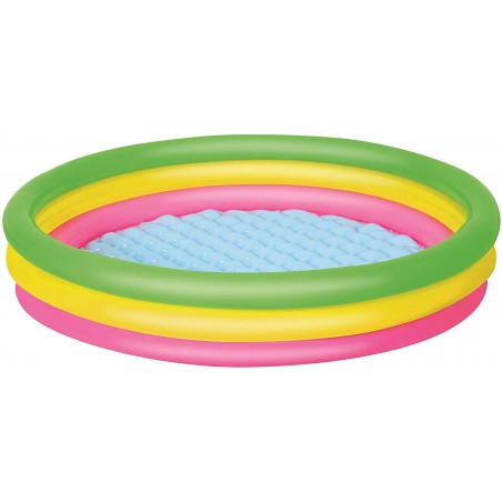 Bestway Piscina Summer A  3 Anelli Color Con Fondo Gonfiabile Cm. 152X30