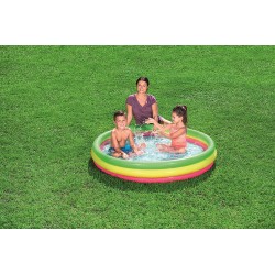 Bestway Piscina Summer A  3 Anelli Color Con Fondo Gonfiabile Cm. 152X30