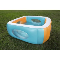 Bestway 51132 Piscina Window Multi Color con Oblo  Cm 168X168 266, 565 Litri, 168 x 168 x 56 cm