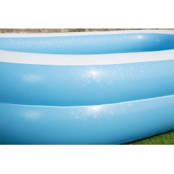 Bestway - 54006 - Piscina Gonfiabile Rettangolare Family, 262 x 175 x 51 cm, Blu/Bianco