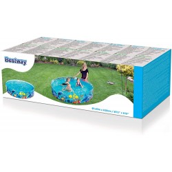 Bestway 51045 - Piscina gonfiabile Sea Life, 150 x 53 cm, multicolore