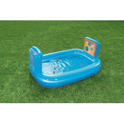 Bestway - 54170 - Piscina Pallanuoto Con Tiro A Segno Cm 237X152X94, 5 Palle Incluse Per Giocare