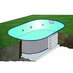 Piscina interrata GRE Serie SUMATRA 800x400 h 120 ovale