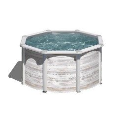 Piscina acciaio GRE Serie FINLANDIA  240 h 120 tonda