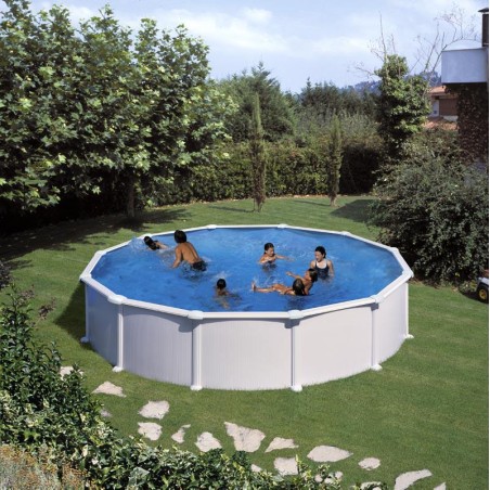 Piscina acciaio GRE serie ATLANTIS 550x132h tonda