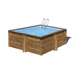 Piscina in Legno 305x305x119h CARRA quadrata GRE - 790205