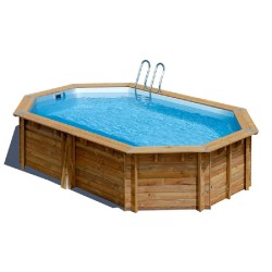 Piscina in Legno 535x335x117h CANELLE 2 ovale GRE 790087