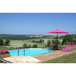 Piscina in Legno 535x335x117h CANELLE 2 ovale GRE 790087