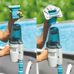 Intex - Aspiratore Vacuum Ricaricabile ZR200 per Piscine e Spa, con Asta 280 cm e Due Teste 28628