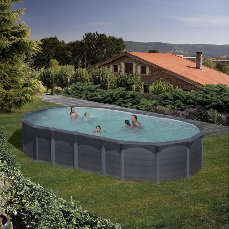 Piscina acciaio GRE serie CAPRI 730x375x132h Ovale