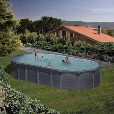 Piscina acciaio GRE serie CAPRI 730x375x132h Ovale