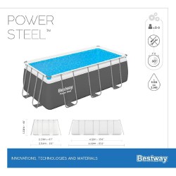 Bestway 56456 Power Steel 412x201x122cm con Pompa di Filtrazione e Scaletta