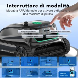 WYBOT S2 - ROBOT PULITORE A BATTERIA FINO A 210 MINUTI PER PISCINA