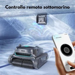 WYBOT S2PRO - ROBOT PULITORE A BATTERIA CON BASE DI RICARICA A BORDO PISCINA