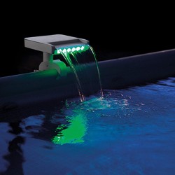 Intex - Cascata con LED multicolore per Piscina fuori terra Bianca, 28090