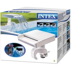 Intex - Cascata con LED multicolore per Piscina fuori terra Bianca, 28090