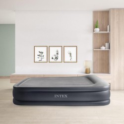 Intex Materasso Matrimoniale Dura Beam Pillow Rest Deluxe 152x203x42 cm con pompa incorporata 64136