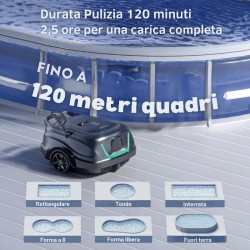 WYBOT A1 - Robot Pulitore a Batteria Fino a 120 minuti per Piscina