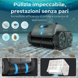 WYBOT C1 PRO - Robot Pulitore Senza Fili a Batteria fino a 150 minuti per Piscina