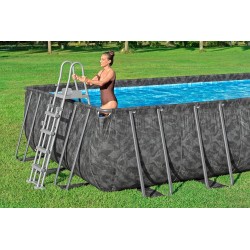 Bestway - Piscina APX 365 Rettangolare 549x274x132 Color Marmo Scuro 561KA